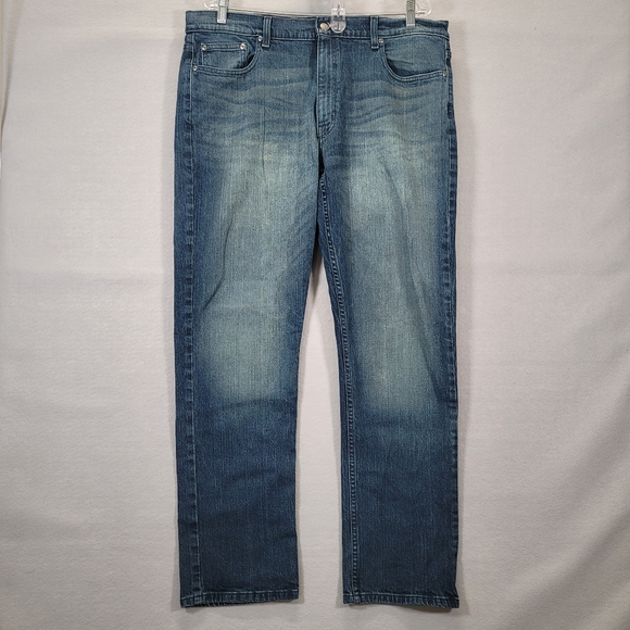 G George Other - G George Jeans Mens Size 38 x 32 Athletic Distressed Denim Stretch Medium Wash